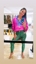 Load image into Gallery viewer, B.moved green and pink leopard longs
