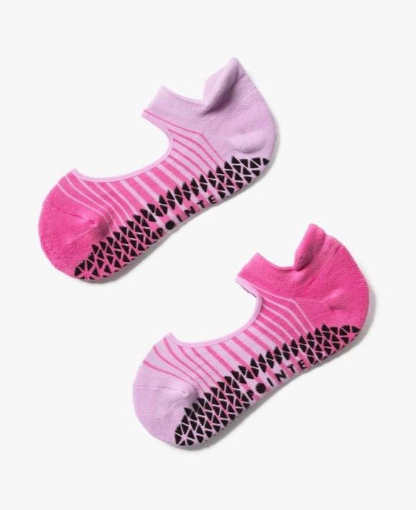 Pink Stripe Grip Socks