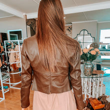 Load image into Gallery viewer, Chocolate Brown Lambskin Genuine Leather Jacket
